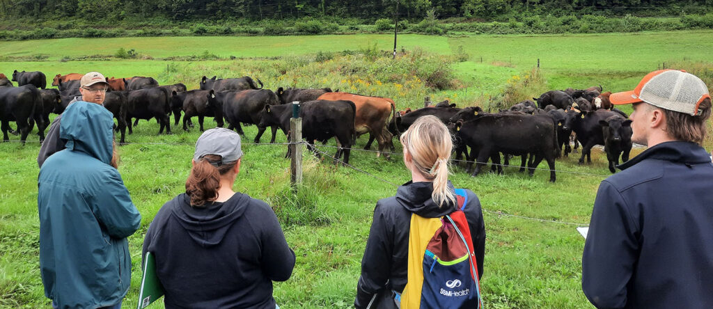 Students meet with farmers